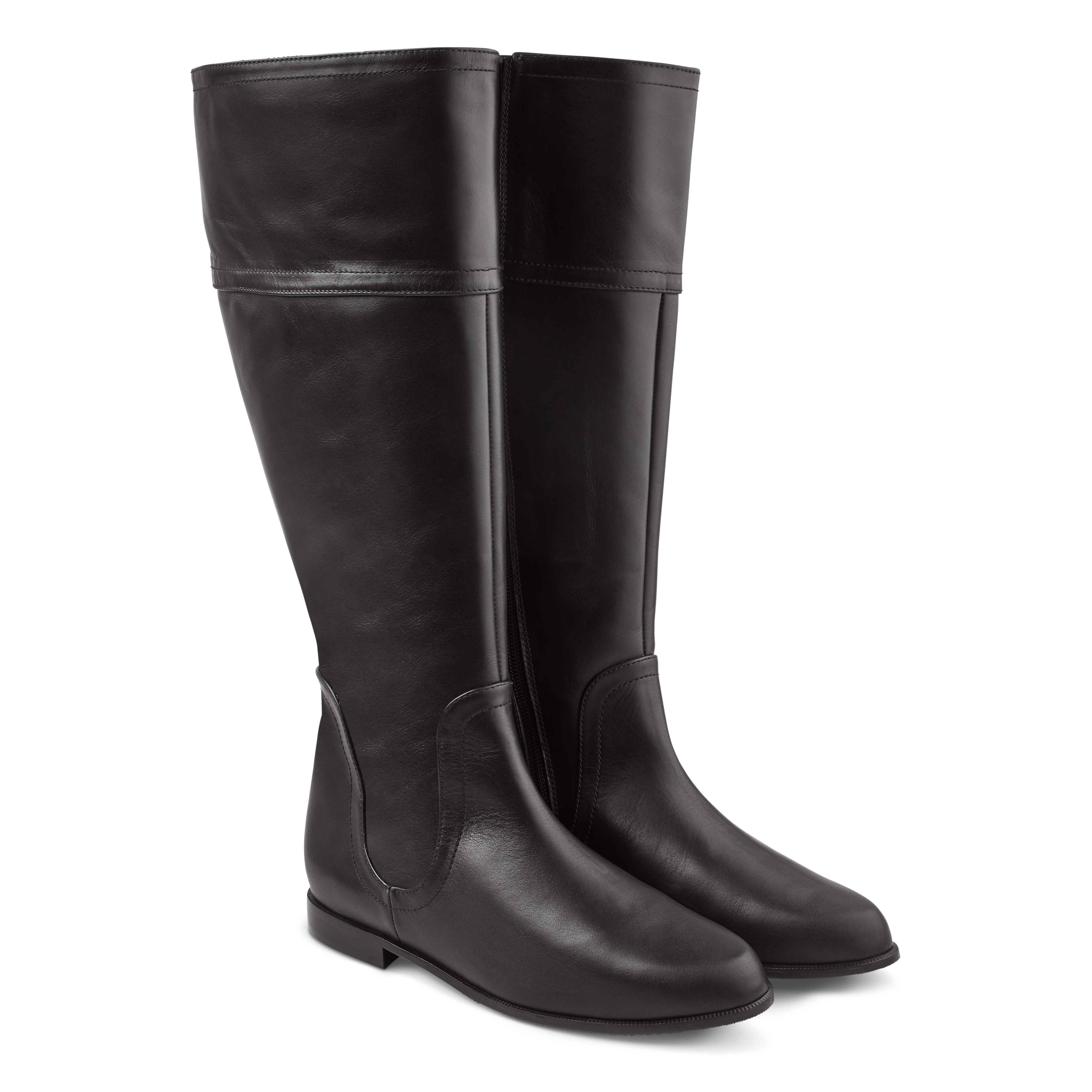 Reiterstiefel Weiter Schaft Schwarz