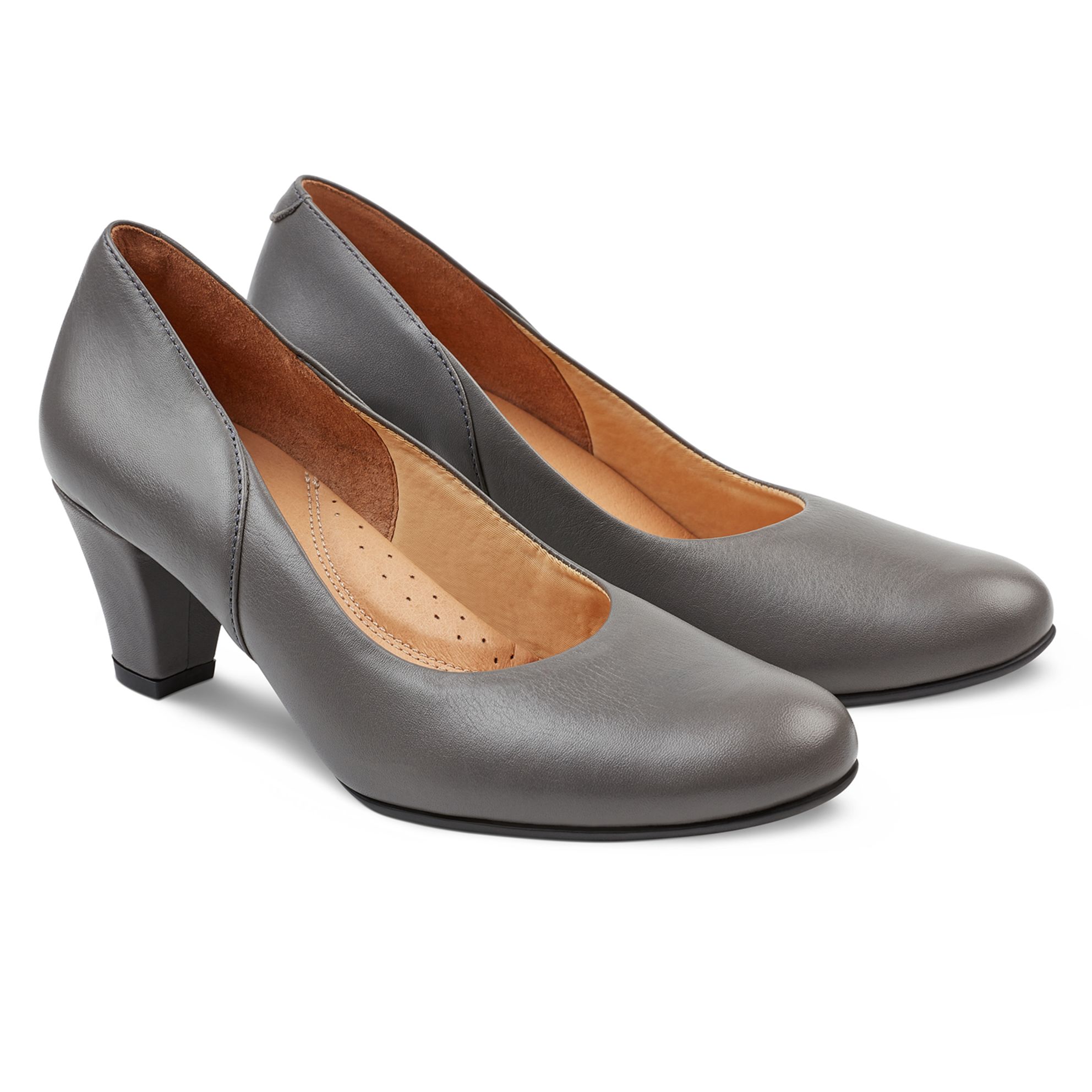 Klassischer Pumps Mit Softfussbett Grau