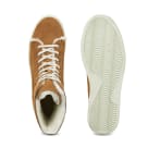 High-Top Sneaker mit Lammfell Cognac – modischer und bequemer Schuh für Hallux valgus und empfindliche Füße von LaShoe.de