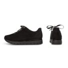Premium Sneaker mit Lammfell Schwarz – modischer und bequemer Schuh für Hallux valgus und empfindliche Füße von LaShoe.de