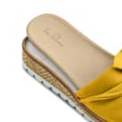 Pantolette mit Schleife Senfgelb – modischer und bequemer Schuh für Hallux valgus und empfindliche Füße von LaShoe.de
