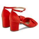 Riemchensandale getwistet Rot – modischer und bequemer Schuh für Hallux valgus und empfindliche Füße von LaShoe.de
