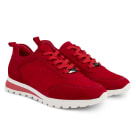 Sneaker Leder Classic Rot – modischer und bequemer Schuh für Hallux valgus und empfindliche Füße von LaShoe.de