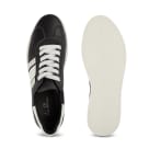 Sneaker Retro mit Flagge Schwarz – modischer und bequemer Schuh für Hallux valgus und empfindliche Füße von LaShoe.de