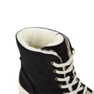 High-Top Sneaker mit Lammfell Schwarz – modischer und bequemer Schuh für Hallux valgus und empfindliche Füße von LaShoe.de