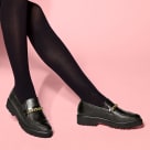 Premium Loafer mit Kettendetail Schwarz – modischer und bequemer Schuh für Hallux valgus und empfindliche Füße von LaShoe.de