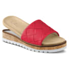 Pantolette Wechselfußbett mit Flechtmuster Rot – modischer und bequemer Schuh für Hallux valgus und empfindliche Füße von LaShoe.de