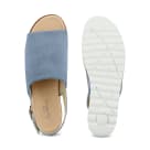 Sandale Kork Plateau Bleu – modischer und bequemer Schuh für Hallux valgus und empfindliche Füße von LaShoe.de