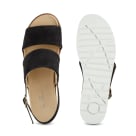 Sandale mit Doppelriemen Schwarz – modischer und bequemer Schuh für Hallux valgus und empfindliche Füße von LaShoe.de