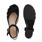 Peeptoe Sandale mit Cut-Outs Schwarz – modischer und bequemer Schuh für Hallux valgus und empfindliche Füße von LaShoe.de