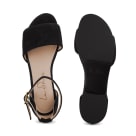 Low Heel Sandale mit Fesselriemchen Schwarz – modischer und bequemer Schuh für Hallux valgus und empfindliche Füße von LaShoe.de