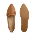 Loafer Spitz mit Schlaufe Cognac – modischer und bequemer Schuh für Hallux valgus und empfindliche Füße von LaShoe.de