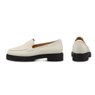 Kontrast Loafer Weiß/Schwarz – modischer und bequemer Schuh für Hallux valgus und empfindliche Füße von LaShoe.de
