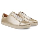 Flat Sneaker Dressy Metallic Gold – modischer und bequemer Schuh für Hallux valgus und empfindliche Füße von LaShoe.de