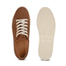 Flat Sneaker Cognac – modischer und bequemer Schuh für Hallux valgus und empfindliche Füße von LaShoe.de