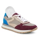 Sneaker Colourblocking Beige/Bordeaux – modischer und bequemer Schuh für Hallux valgus und empfindliche Füße von LaShoe.de