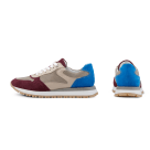 Sneaker Colourblocking Beige/Bordeaux – modischer und bequemer Schuh für Hallux valgus und empfindliche Füße von LaShoe.de