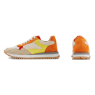 Sneaker Colourblocking Orange/Gelb – modischer und bequemer Schuh für Hallux valgus und empfindliche Füße von LaShoe.de