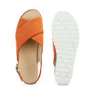 Sandale mit Kreuzriemen Orange – modischer und bequemer Schuh für Hallux valgus und empfindliche Füße von LaShoe.de