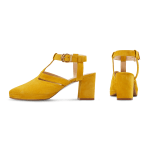Sandale Almondshape Gelb – modischer und bequemer Schuh für Hallux valgus und empfindliche Füße von LaShoe.de