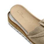 Pantolette mit Schleife Bast – modischer und bequemer Schuh für Hallux valgus und empfindliche Füße von LaShoe.de