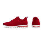 Sneaker Leder Classic Rot – modischer und bequemer Schuh für Hallux valgus und empfindliche Füße von LaShoe.de