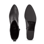 Chelsea-Stiefelette mit hohem Schaft Schwarz – modischer und bequemer Schuh für Hallux valgus und empfindliche Füße von LaShoe.de