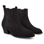 Western-Stiefelette Chelsea Style Schwarz – modischer und bequemer Schuh für Hallux valgus und empfindliche Füße von LaShoe.de