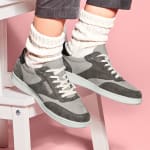 Sneaker Tennis Style Grau – modischer und bequemer Schuh für Hallux valgus und empfindliche Füße von LaShoe.de