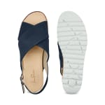 Sandale mit Kreuzriemen Marine – modischer und bequemer Schuh für Hallux valgus und empfindliche Füße von LaShoe.de