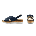 Sandale mit Kreuzriemen Marine – modischer und bequemer Schuh für Hallux valgus und empfindliche Füße von LaShoe.de