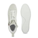 High Top Sneaker mit Zipper Hellgrau – modischer und bequemer Schuh für Hallux valgus und empfindliche Füße von LaShoe.de
