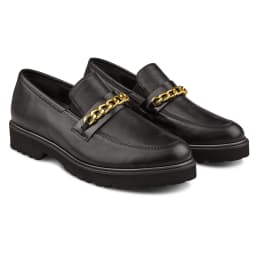 Premium Loafer mit Kettendetail Schwarz