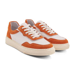 Plateau Sneaker Orange/Weiß