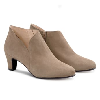 Stiefelette mit V-Cut-Out Taupe
