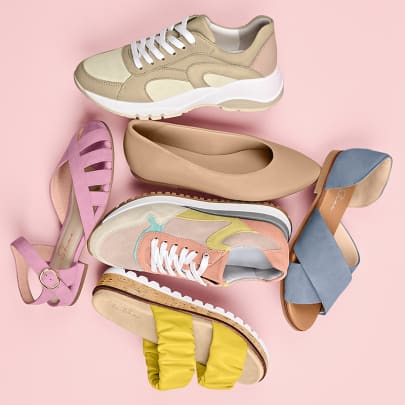 Trendige Schuhe für Hallux valgus und anspruchsvolle Füße in trendigen Pastellfarben