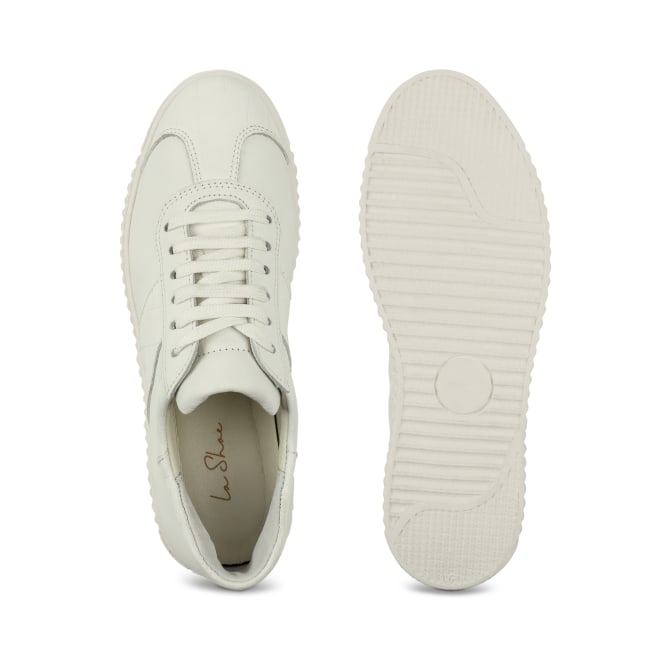 Sneaker Retro mit Kroko-Detail Weiß – modischer und bequemer Schuh für Hallux valgus und empfindliche Füße von LaShoe.de