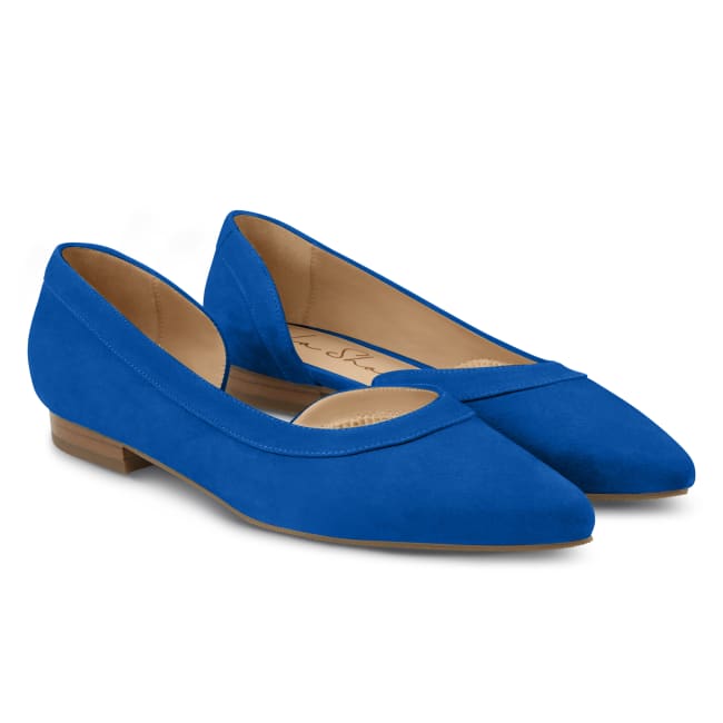 Ballerina mit Cut-Out Blau – modischer und bequemer Schuh für Hallux valgus und empfindliche Füße von LaShoe.de