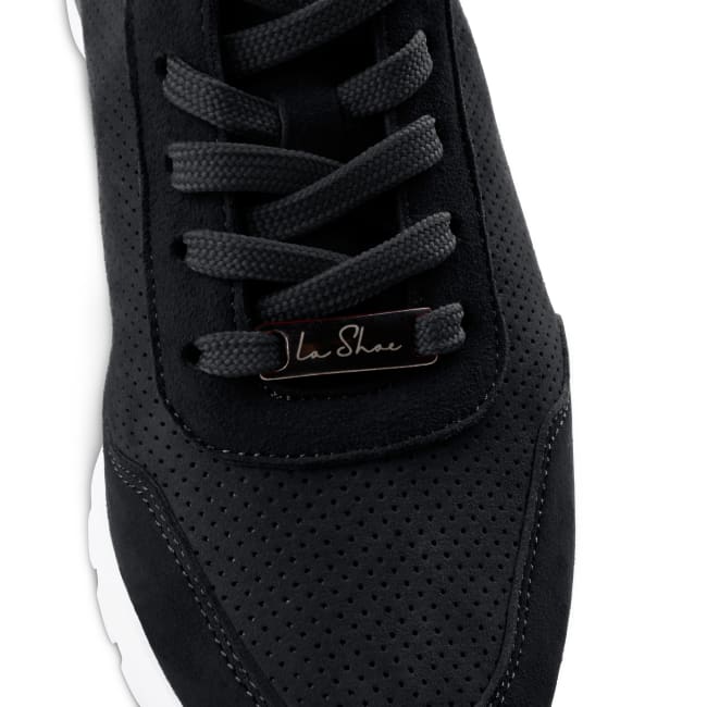 Sneaker Leder Classic Schwarz – modischer und bequemer Schuh für Hallux valgus und empfindliche Füße von LaShoe.de