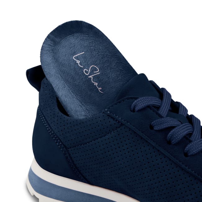 Sneaker Leder Classic Marine – modischer und bequemer Schuh für Hallux valgus und empfindliche Füße von LaShoe.de