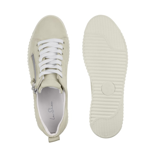 Sneaker Retro mit Zipper Hellgrau – modischer und bequemer Schuh für Hallux valgus und empfindliche Füße von LaShoe.de