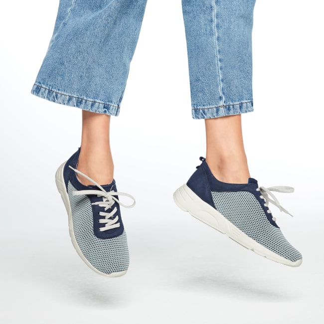 Sneaker Softknit Blau – modischer und bequemer Schuh für Hallux valgus und empfindliche Füße von LaShoe.de