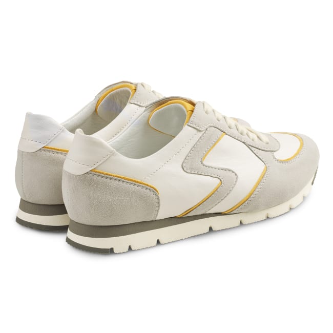 Premium Sneaker Colourline Weiß/Gelb – modischer und bequemer Schuh für Hallux valgus und empfindliche Füße von LaShoe.de