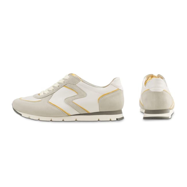 Premium Sneaker Colourline Weiß/Gelb – modischer und bequemer Schuh für Hallux valgus und empfindliche Füße von LaShoe.de