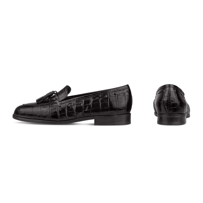 Penny Loafer mit Tassels Schwarz – modischer und bequemer Schuh für Hallux valgus und empfindliche Füße von LaShoe.de