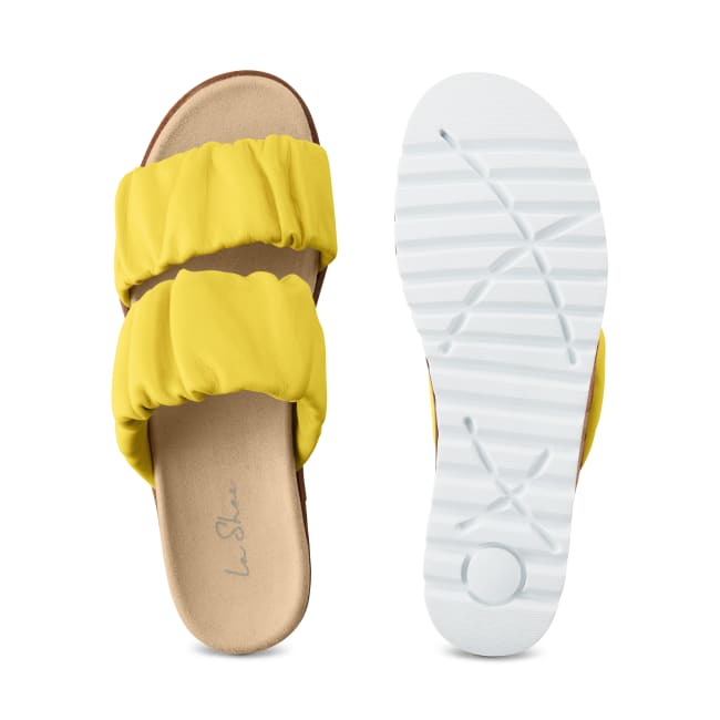 Pantolette Marshmallow Lemon – modischer und bequemer Schuh für Hallux valgus und empfindliche Füße von LaShoe.de