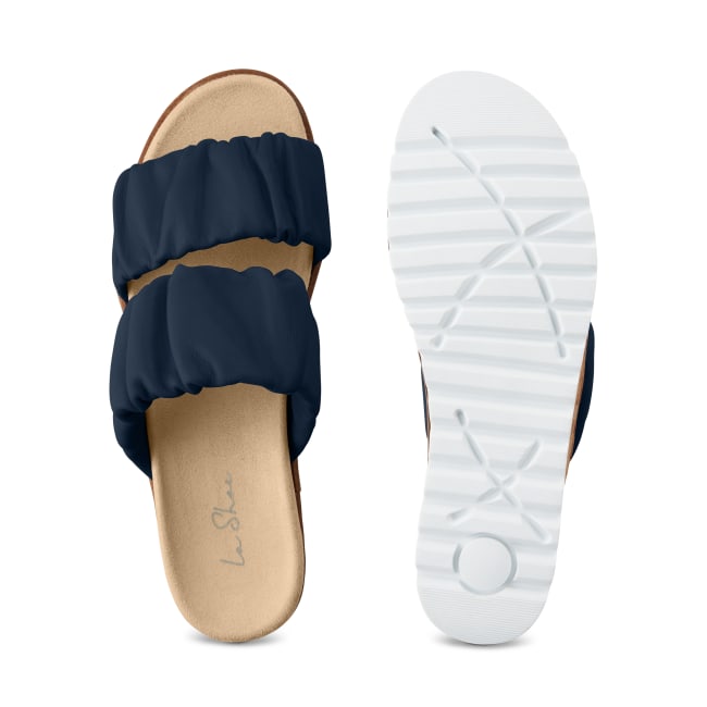 Pantolette Marshmallow Marine – modischer und bequemer Schuh für Hallux valgus und empfindliche Füße von LaShoe.de