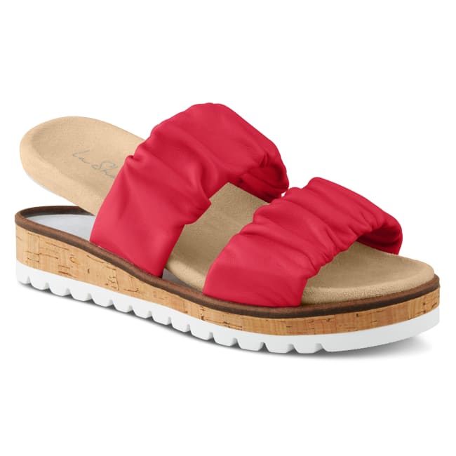 Pantolette Marshmallow Rot – modischer und bequemer Schuh für Hallux valgus und empfindliche Füße von LaShoe.de