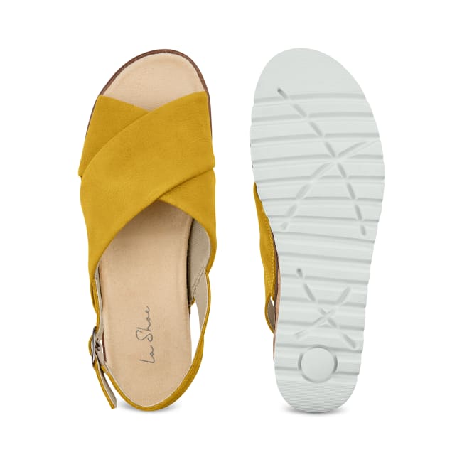Sandale mit Kreuzriemen Kurkuma – modischer und bequemer Schuh für Hallux valgus und empfindliche Füße von LaShoe.de