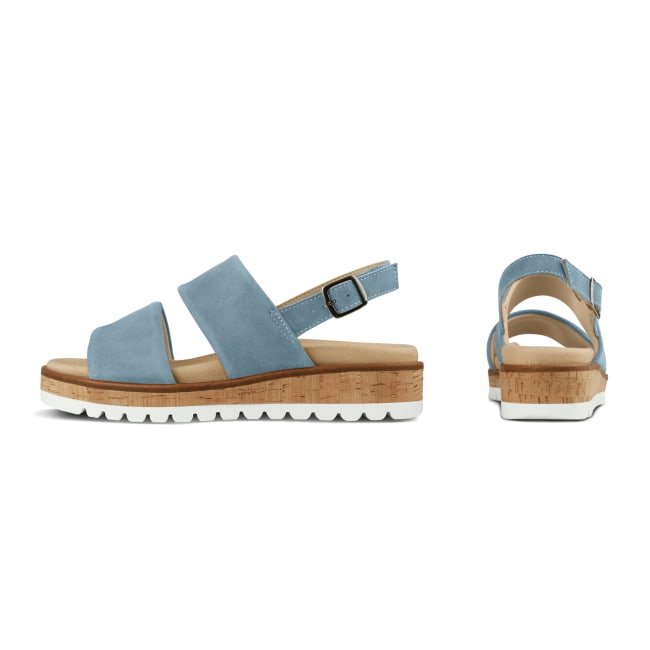 Sandale mit Doppelriemen Bleu – modischer und bequemer Schuh für Hallux valgus und empfindliche Füße von LaShoe.de